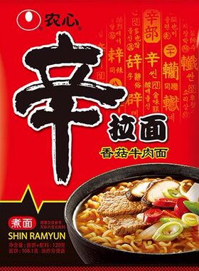 辣白菜拉面上海汤面农心香菇牛肉