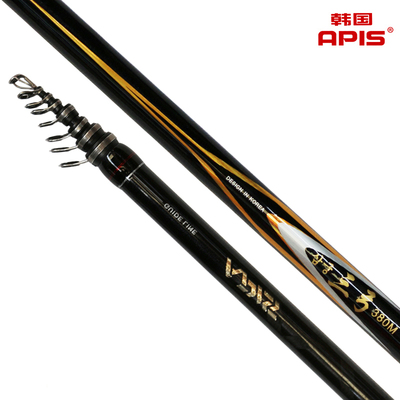 apis韩国碳素湖库滑漂矶钓竿