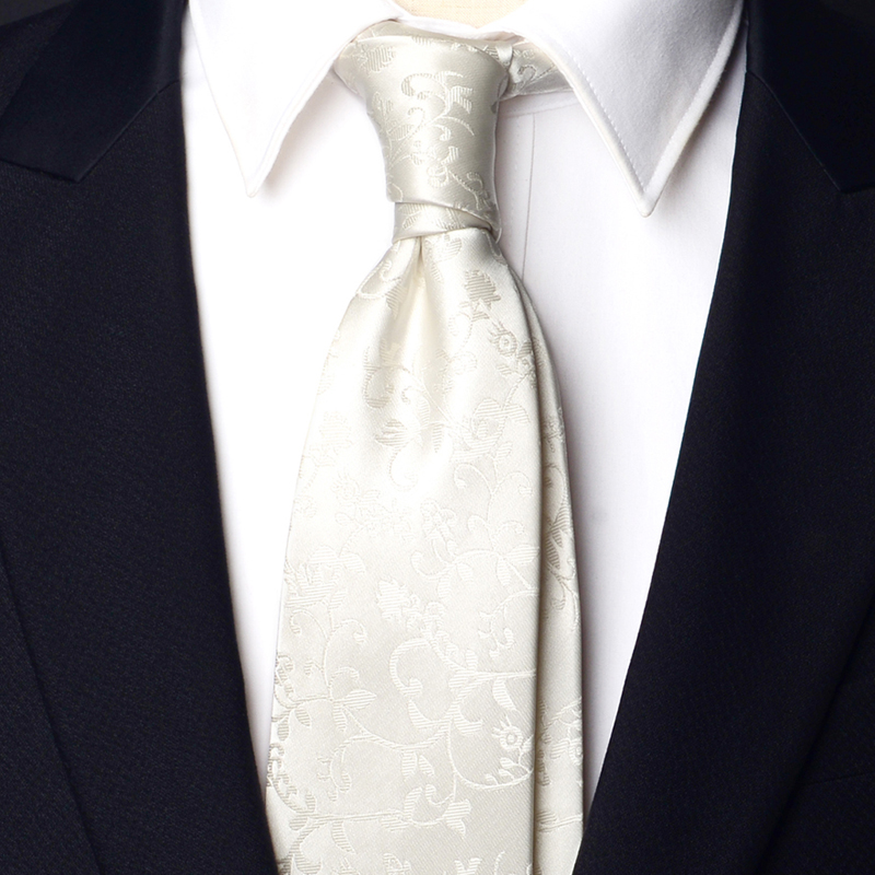 男领带士8正装商务职业上班休闲白花纹宽版欧式经典个性1204k