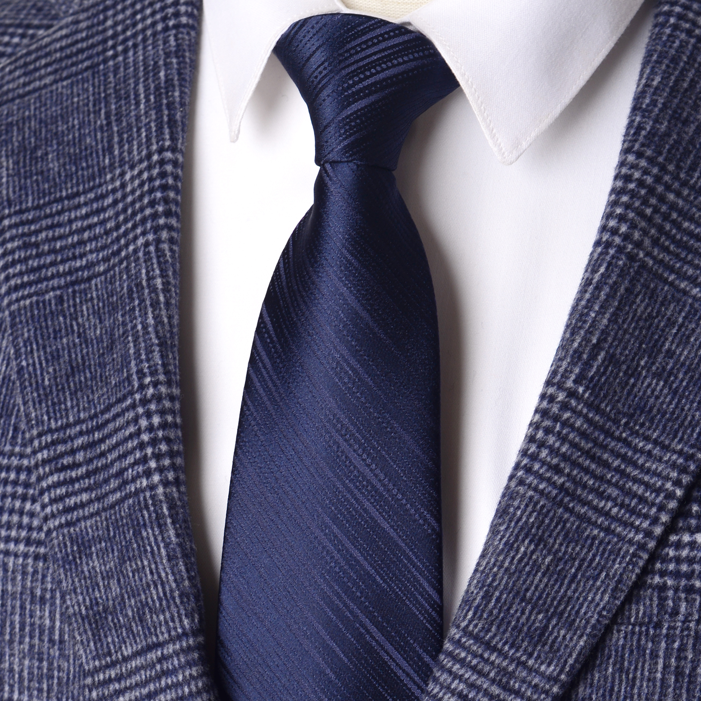 男领带藏深蓝士正装轻奢粗细线条商务职业工作经典气质宽版1204k