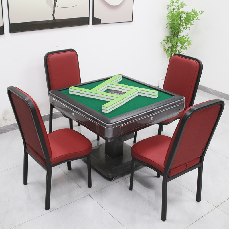 10号麻将机专用椅子实木椅钢管椅靠背棋牌凳子麻将馆家用会议室椅
