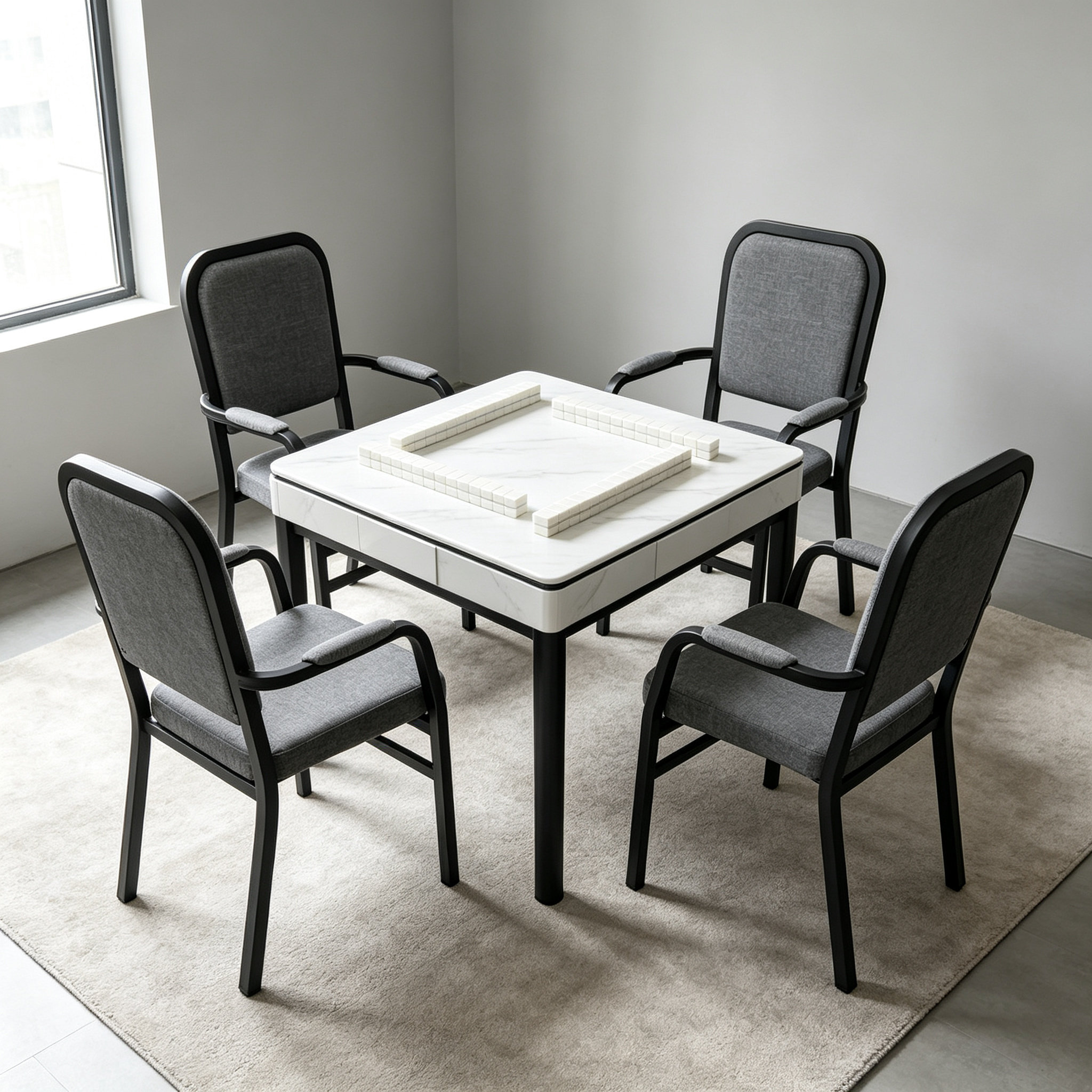 4号麻将桌椅子凳子靠背棋牌室座椅茶楼宾馆全自动麻将机椅子包邮