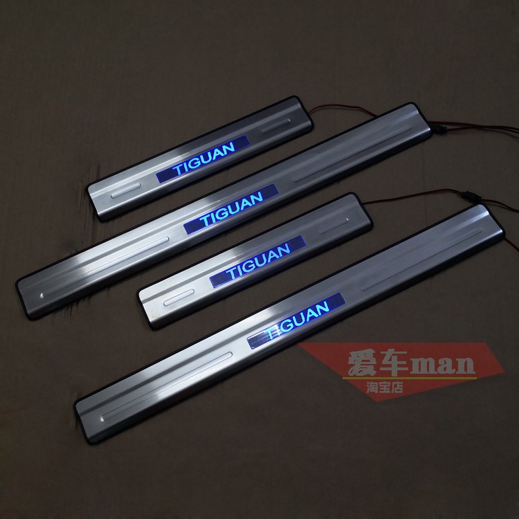 适用10-16款途观门槛条 带灯 led亮灯 迎宾踏板 不锈钢门槛保护条