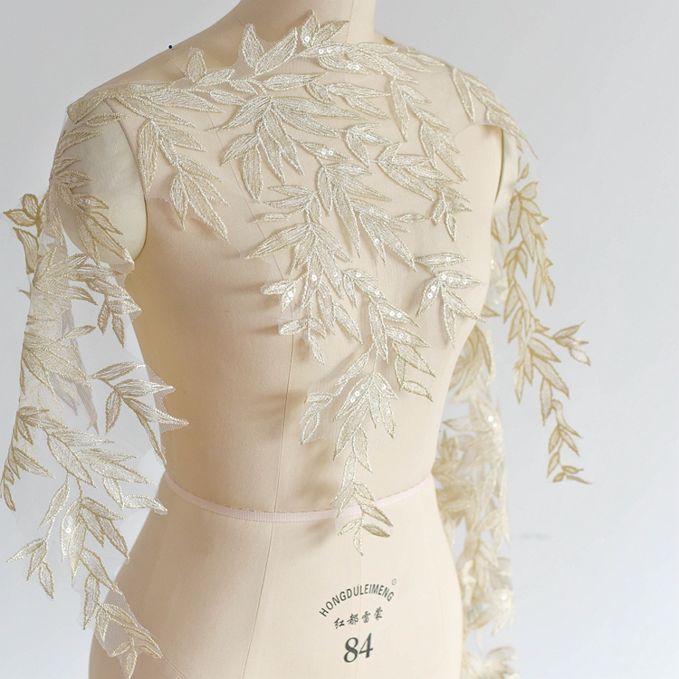 diy仙仙竹叶亚金汉服蕾丝花边
