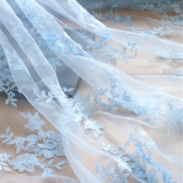 婚庆背景布料舞台装饰面料手工diy婚纱礼服裙子材料刺绣蕾丝花边