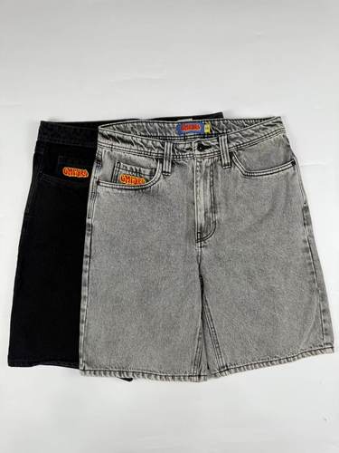 外贸男士夏季新款纯棉多兜工装牛仔短裤刺绣复古耐磨耐用五分中裤