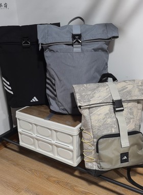 Adidas阿迪达斯男女运动休闲户外大容量卡扣双肩背包JY4767JD5854