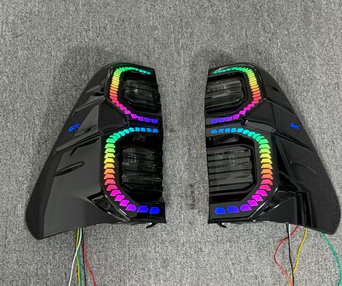 适用于海拉克斯HILUX REVO改装鱼鳞款流光GR尾灯刹车日行灯总成