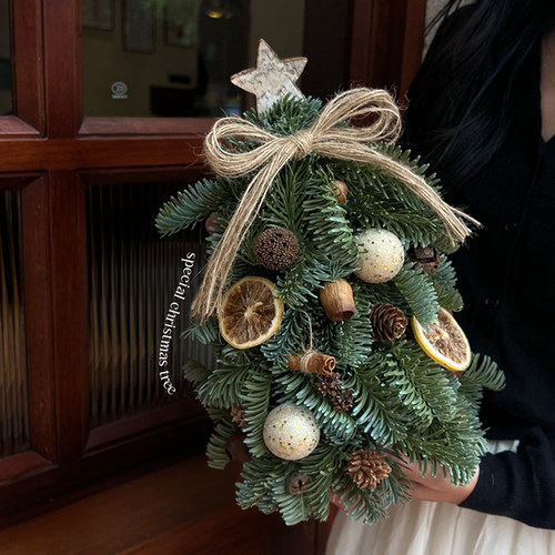 ladylike 仿真诺贝松圣诞树套装 圣诞节礼物装饰品桌面摆件