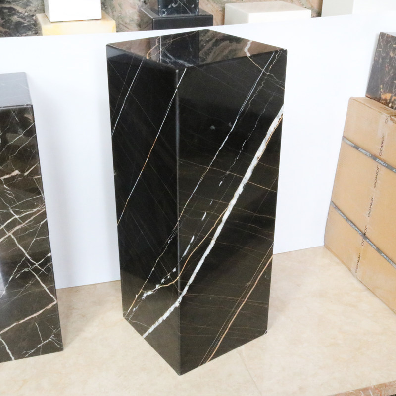 劳伦黑金大理石摆台艺术品摆件展示底座落地基座酒店展厅样板房