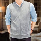 坎肩无袖 100%纯棉透气马甲男士 薄款 背心宽松马夹青少年青年学生