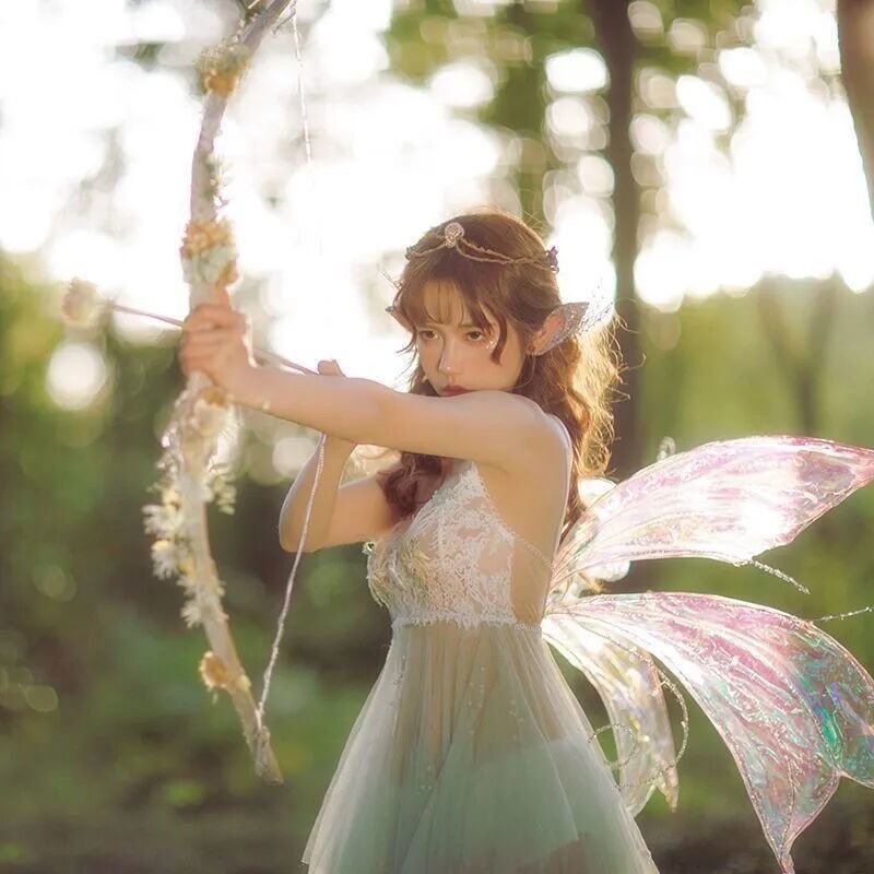 神明少女日式 创意写真精灵主题拍照摄影道具 网红弓箭古代丘比特