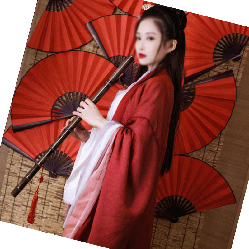汉服古风拍照道具笛子  唯美摄影道具扇子 拍摄个人写真背景布女