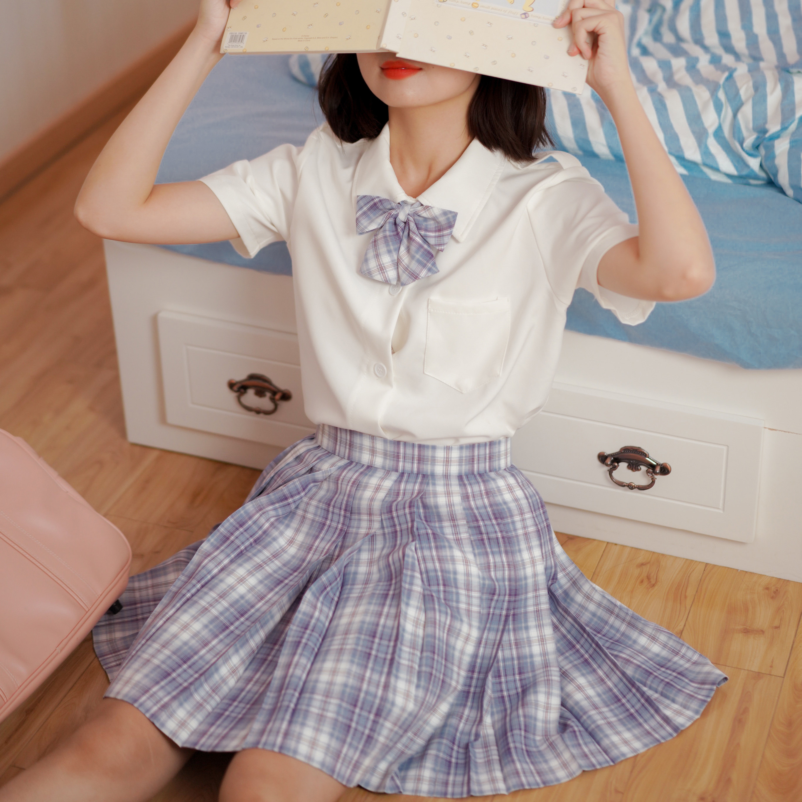 森女sankousan 原创jk格裙现货 紫酒/川海回溯/电光幻影/夏夜晚风|msdalam kategori Butik wanita / wanita, skirt - dari Buy2taobao.com untuk memberikan perkhidmatan ejen Taobao profesional membeli