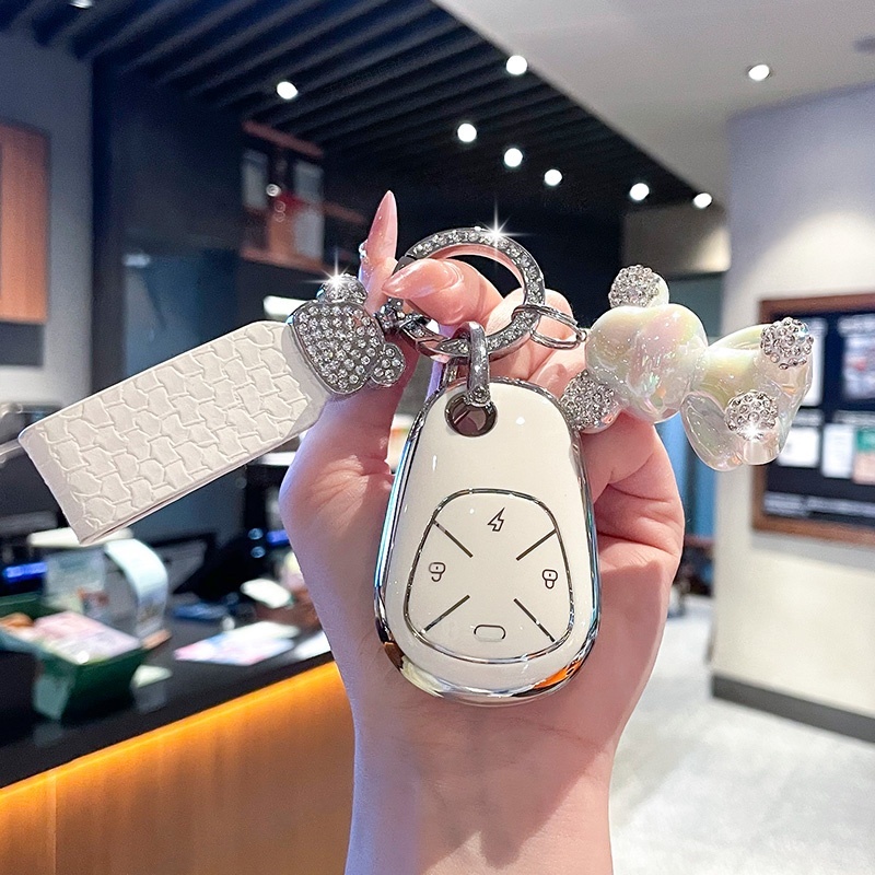 适用25款小刀抹茶电动车钥匙套泡芙泡泡糖蜜桃DK10/DN7遥控器套壳