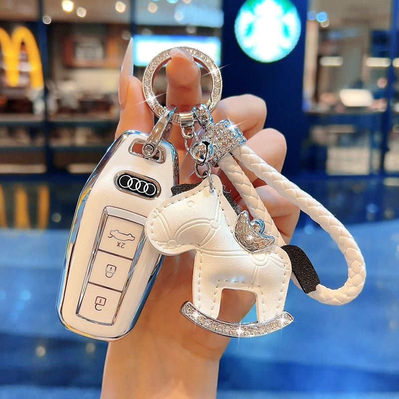 适用于2025新款奥迪A5L钥匙套上汽A6Letron汽车Q6Letron高档扣壳