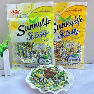 济公好劲果真棒金桔棒话梅棒80克*5袋果丹类休闲食品零食