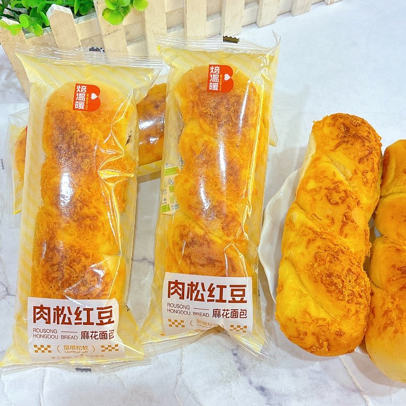 焙温暖肉松麻花红豆面包2斤散装称重小包装糕点休闲食品零食