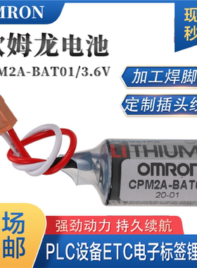 欧姆龙CPM2A-BAT01 CQM1H ER3V工控机床PLC设备1/2AA锂电池3.6V