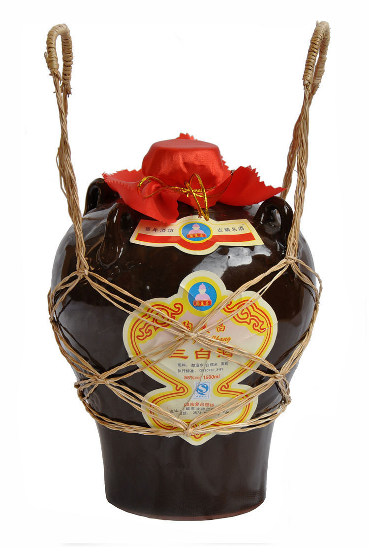 乌镇特产三白酒 正宗陶复昌55度1500ml 坛装高度白酒包邮
