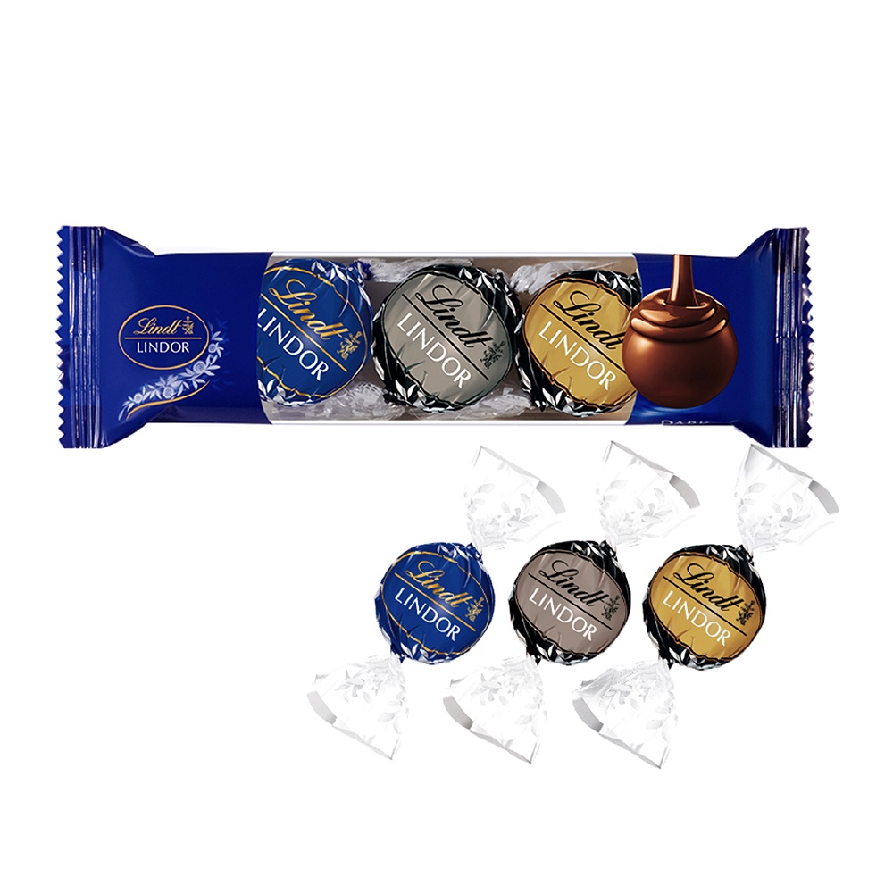 瑞士莲lindor软心球黑巧克力三口味精选随享装