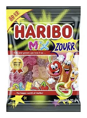 德国haribo哈瑞宝 酸味旋风混合水果/酸味可乐橡皮软糖果