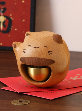 紫香凝多巴胺招财猫门铃乔迁礼物