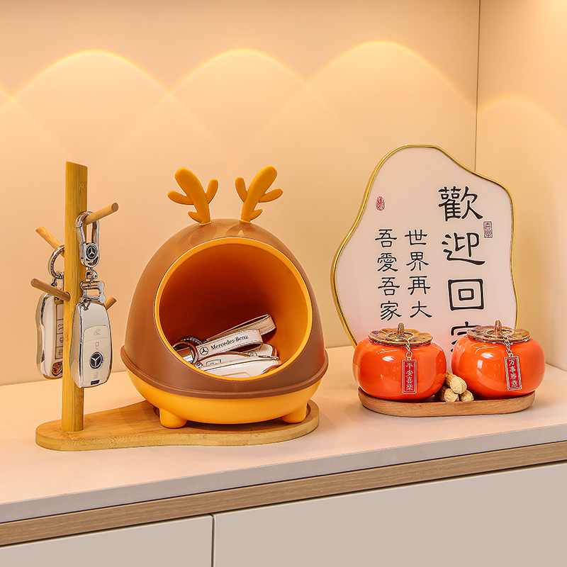 紫香凝小鹿入户客厅家居创意摆件