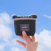 小钱包迷你防水男女通用布艺双层拉链钥匙耳机收纳小包包零钱卡包