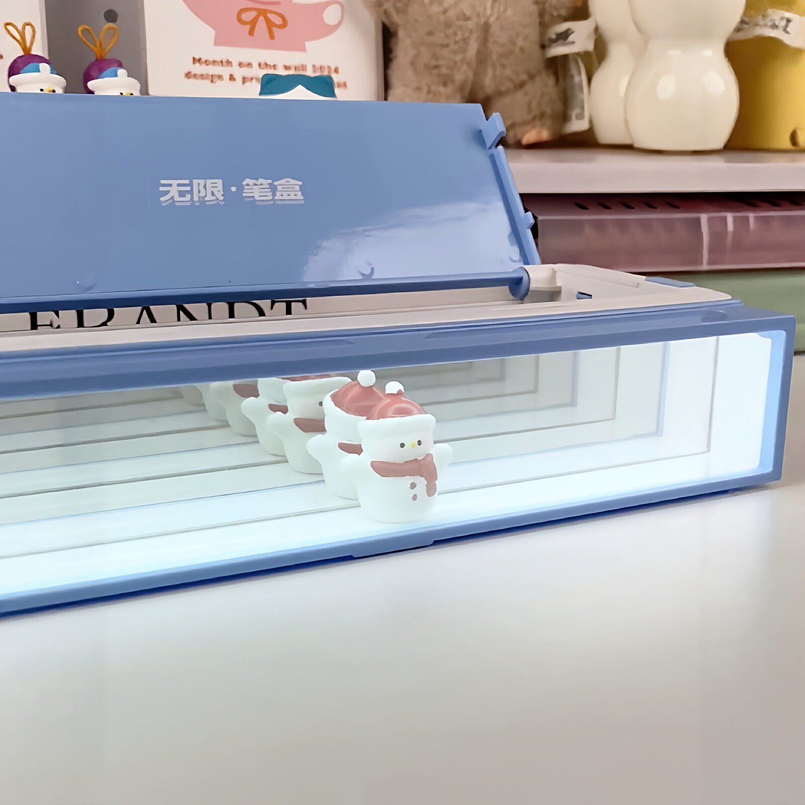 NBX无限铅笔盒小学生双层文具盒图片