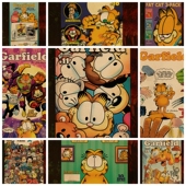 加菲猫海报 饰画 复古电影动漫卡通壁纸宿舍寝室少女婴儿房墙贴装