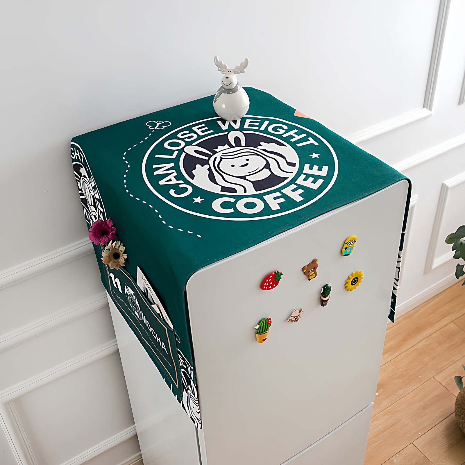 珍珠松  北欧布艺冰箱罩防水卡通西蒙子罩布鱼单双对三开冰箱盖巾,居家布艺,万能盖巾,淘宝优惠券,粉丝福利购,淘宝优惠卷