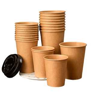 一次性竹浆牛皮纸杯定制印logo杯子订制商用家用加厚水杯定做批发