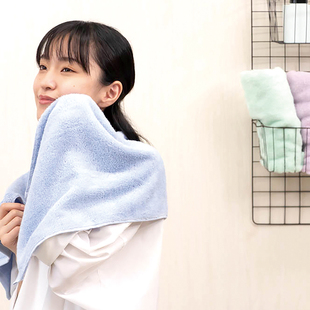 利快日本进口纯棉速干全棉擦脸擦手毛巾沐浴快速吸水小号儿童浴巾