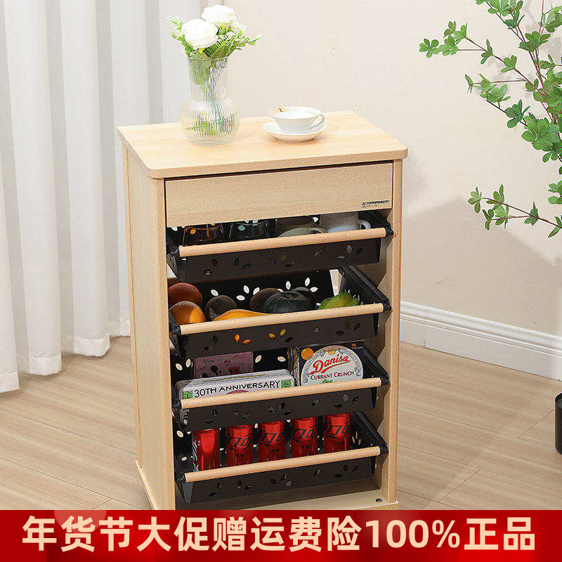 利快意大利进口厨房收纳推车 水果蔬菜餐边桌收纳置物架带轮子