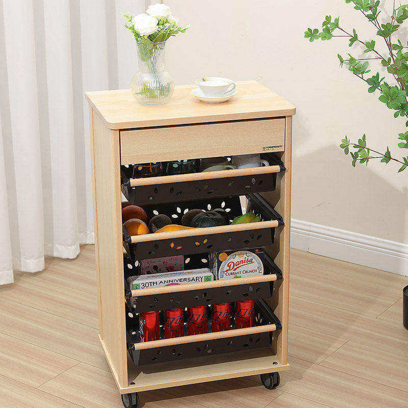 利快意大利进口厨房收纳推车 水果蔬菜餐边桌收纳置物架带轮子