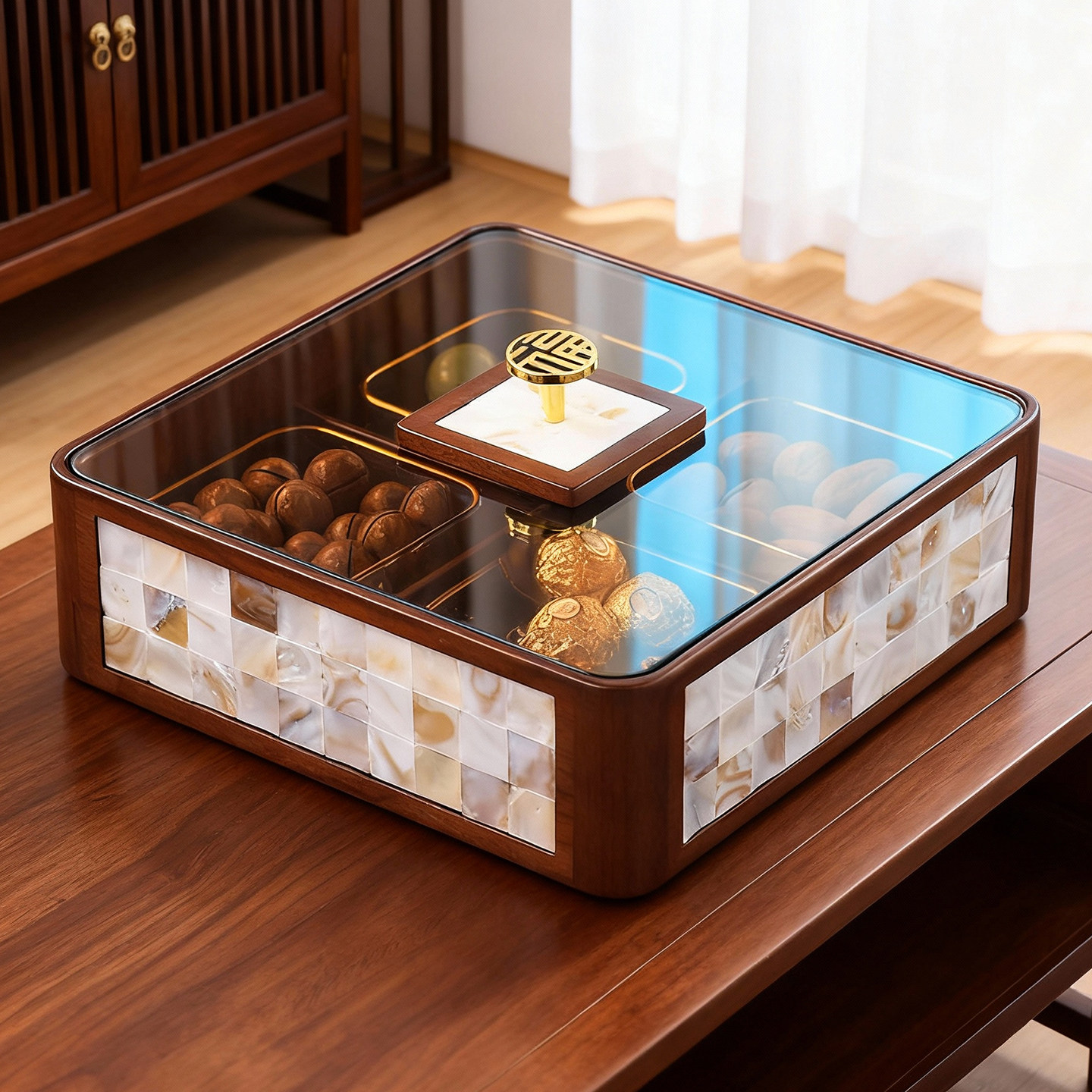2025新款干果盒客厅茶几家用糖果坚果收纳盒高端精致高颜值水果盘,餐饮具,果盆/果盘/果篮,淘宝优惠券,粉丝福利购,淘宝优惠卷