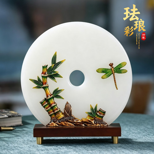 珐琅彩工艺，礼盒装家居装饰摆件