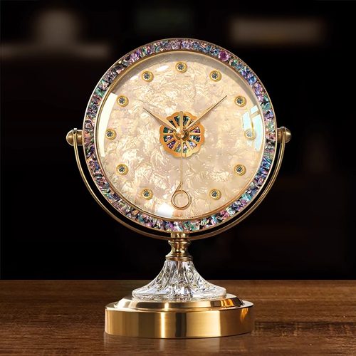 【角度可调】超静音轻奢贝壳座钟