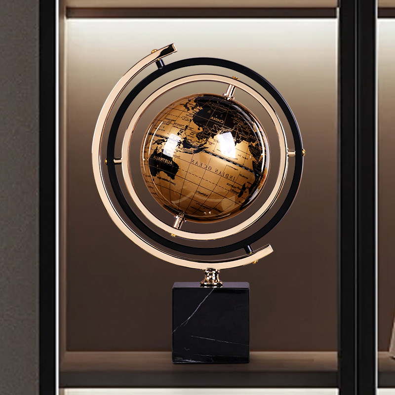 轻奢地球仪摆件办公室客厅电视柜2024新款领导书房高档家居装饰品