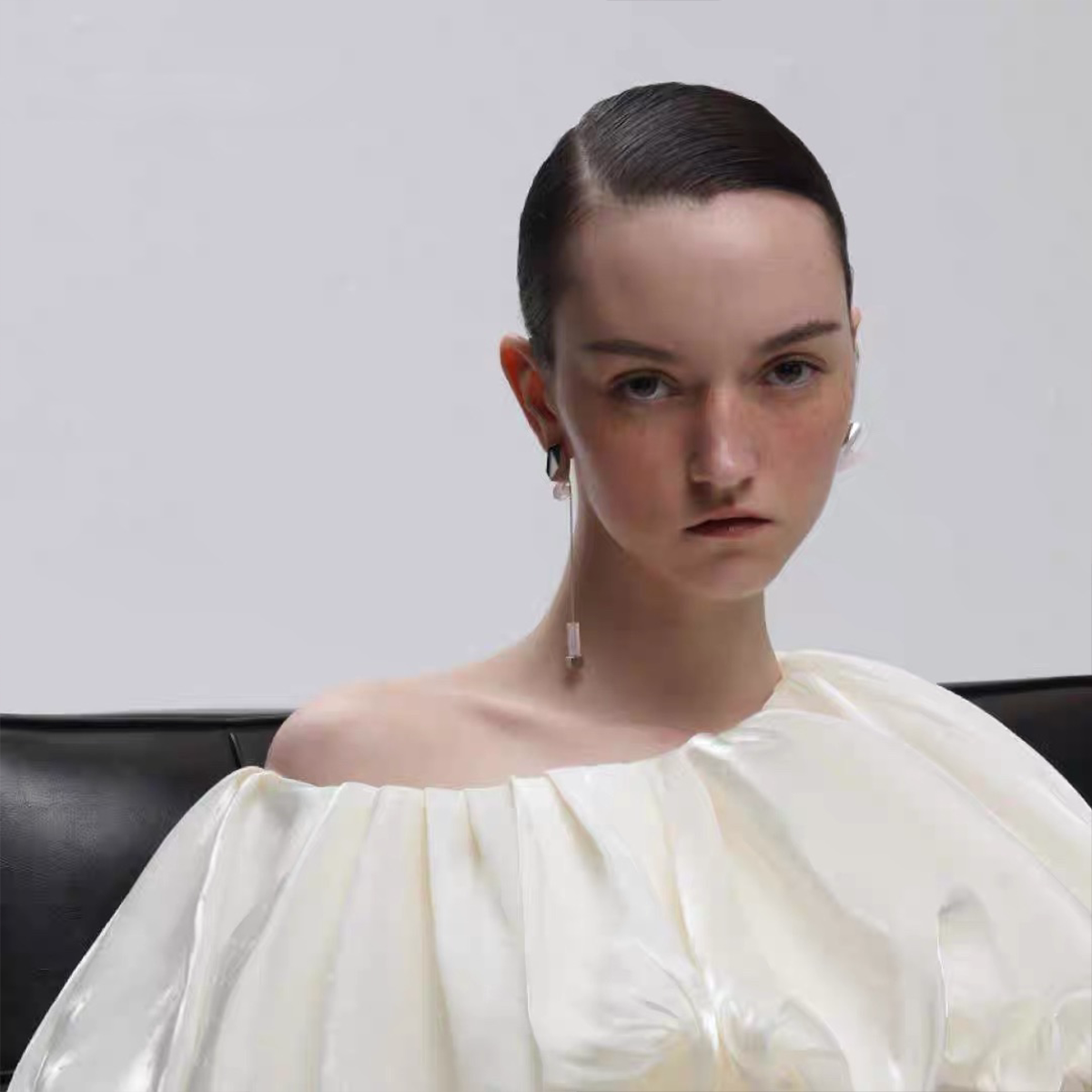 meaxurement愈核系列黑玛瑙粉晶石长款耳环原创设计小众时尚新品