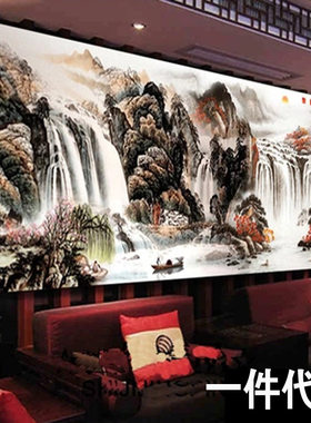 套件江山如画大幅风景棉线十字绣
