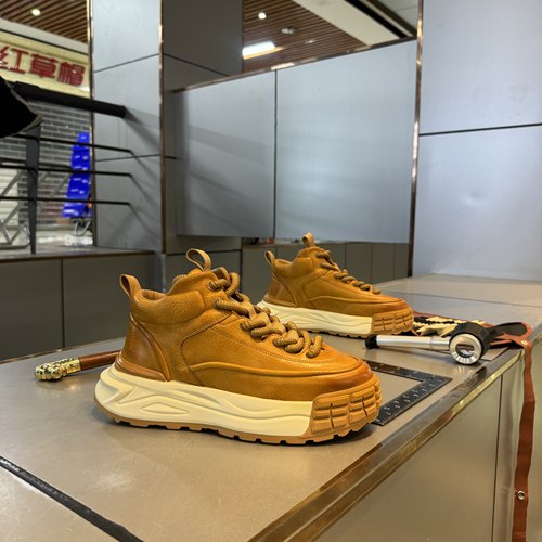 男鞋秋冬厚底增高时尚潮鞋运动休闲加绒鞋潮牌板鞋2025新款增高鞋