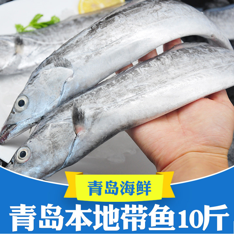 青岛小眼睛带鱼新鲜冷冻整箱10斤刀鱼特大整条油带鱼海鲜黄海海鱼