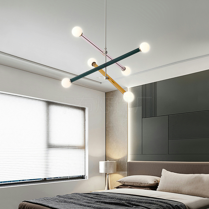 北欧餐厅极简吊灯个性简约现代卧室书房创意多头玻璃儿童房灯具