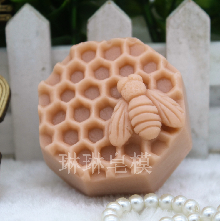 手工皂模具 皂模土司硅胶 香皂模具 硅胶皂模 勤劳蜜蜂皂模zx366