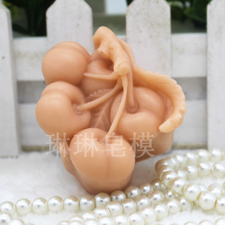 硅胶皂模/手工皂模具/巧克力模具/香皂皂模/樱桃模具/zx0055