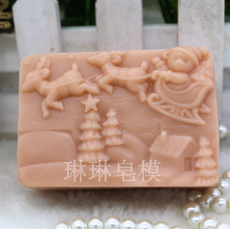 手工皂 滴胶 冰棍 雪糕 翻糖 硅胶模具 冷制皂模具 圣诞熊模具