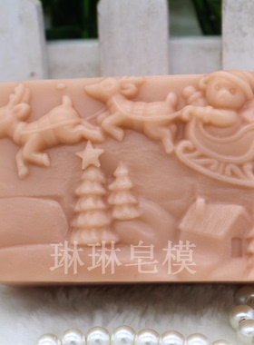 手工皂 滴胶 冰棍 雪糕  翻糖 硅胶模具 冷制皂模具 圣诞熊模具