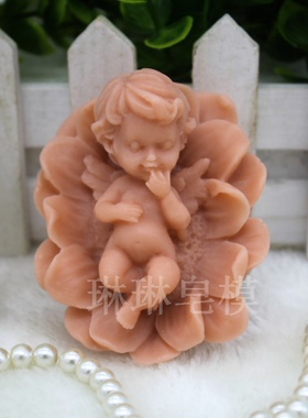 手工皂模具 皂模 蜡烛硅胶 皂模具 硅胶皂模 可爱丘比特皂模zx707